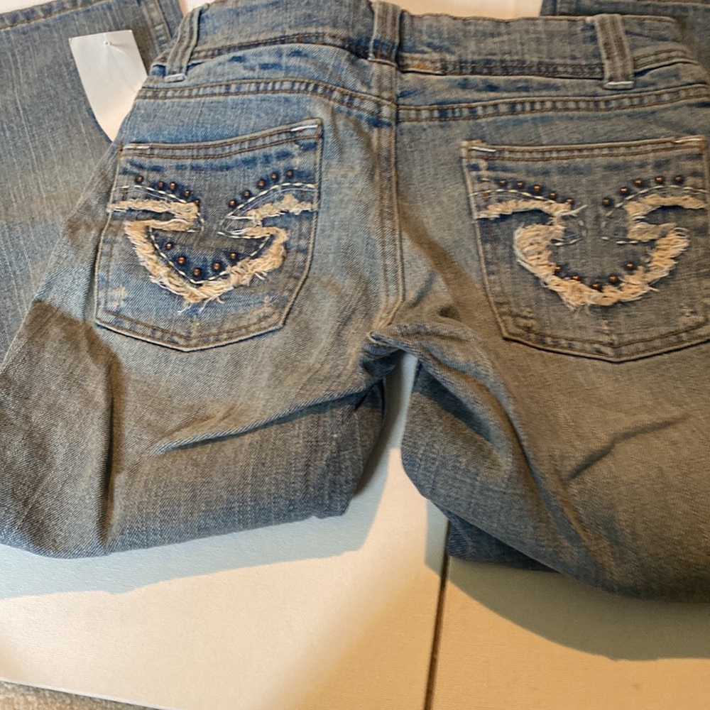 NWT & Vintage Mossimo Distressed Capri Jeans - Picture 8 of 9